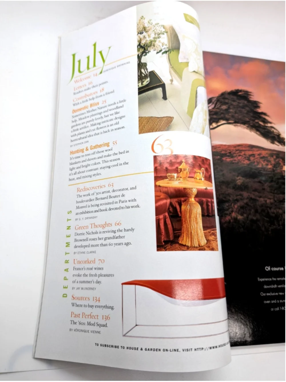 House & Garden Magazine July 2001 - Carefree European Style